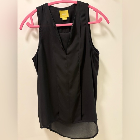 Anthropologie Maeve Black Sleeveless High-Low Blouse Size 2 - Picture 2 of 8